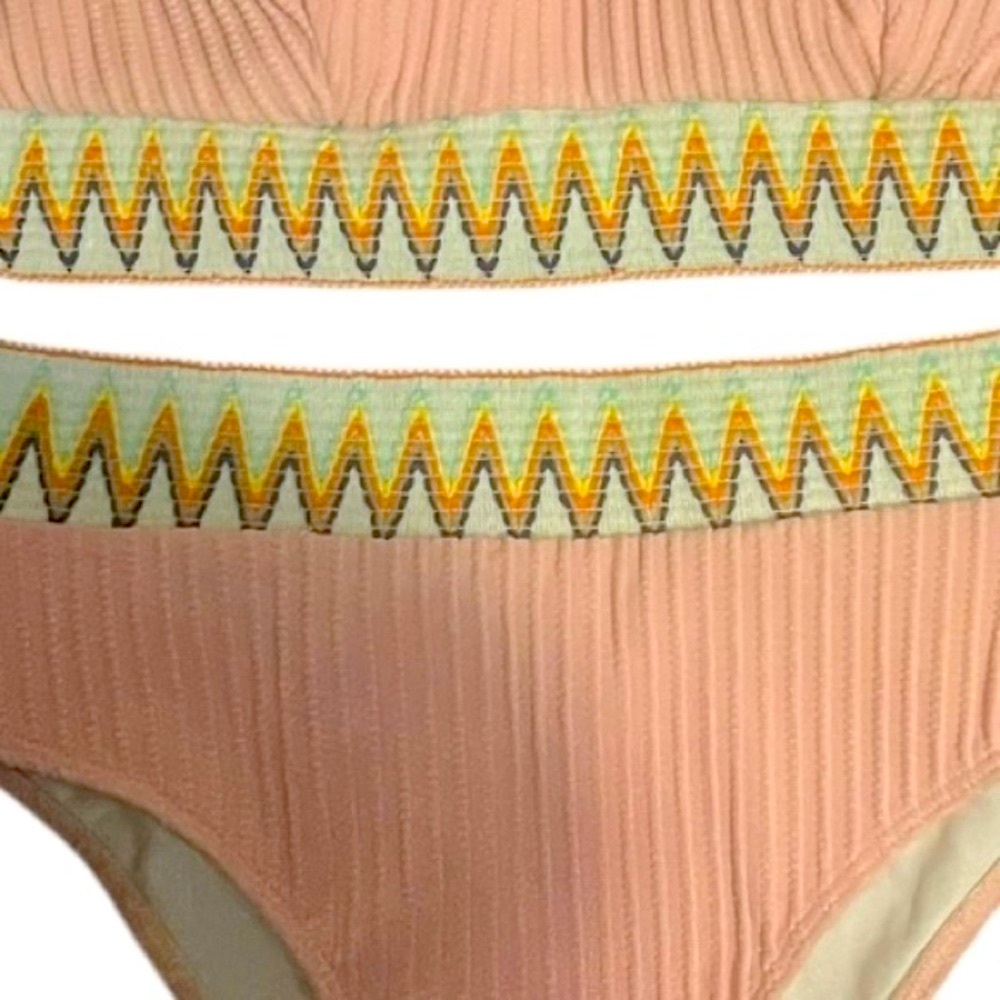 Elerevyo Women's Ribbed High Waist Bikini Swimsuit - Picture 4 of 11